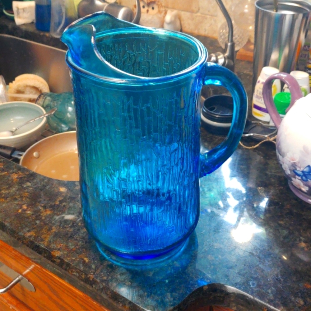 Anker Hocking turquois pitcher